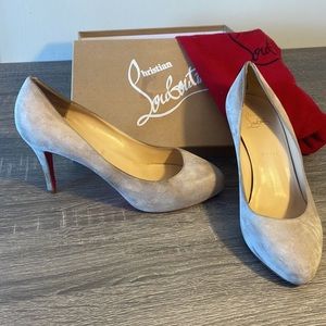 Christian Louboutin Suede Declic 90 Pumps